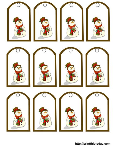 Free Printable Snowman Christmas Gift Tags Print This Today Christmas Gift Tags Printable