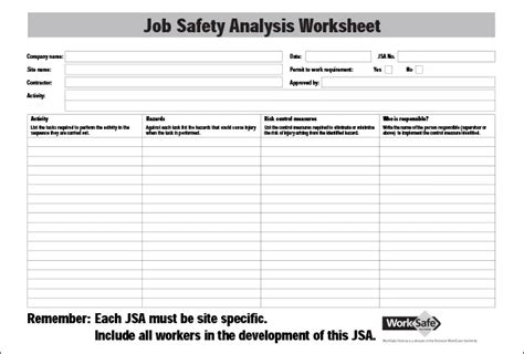 Safety Analysis Templates Free Printable Word Excel Pdf