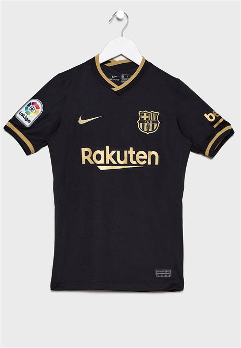 Buy Nike Black Youth Fc Barcelona Stadium Away Jersey For Kids In Mena