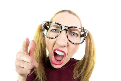 Angry Fisheye Blond Woman Stock Photos Pictures And Royalty Free Images