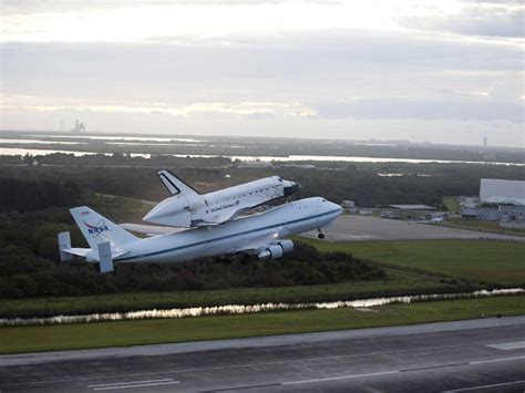 Space Shuttle Endeavour Atop Of Nasas Shuttle Carrier Aircraft