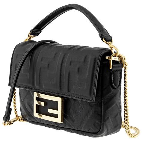 Fendi Baguette Black Leather Bag 8bs017 A72v F15zw 8055512375452