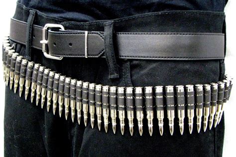 m16 223 bullet belt full silver w x link large