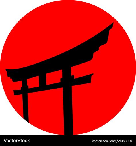 Red Japanese Logo Design Inspiration Royalty Free Vector