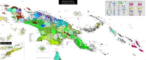 Linguistic Map Of The Papua And Papua New Guinea Islands The Most