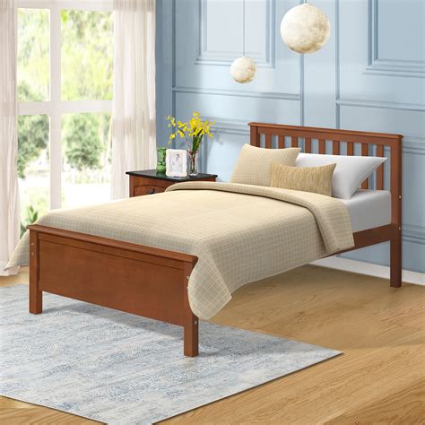 Clearancetwin Bed Frame Modern Wood Platform Bed Frame With Headboard