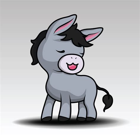 Illustration Of Cartoon Happy Donkey Download Free Vectors Clipart