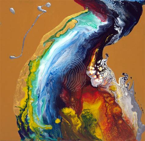 Eruption Fluid Acrylic Abstract Painting Painting Abstract Art