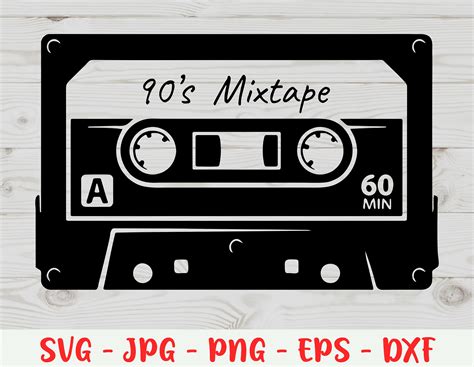 Mixtape Svg Des Années 90 Cassette Svg Cassette Vintage Etsy