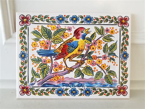 Portugal Ceramic Tile Portuguese Hand Painted Decorative Etsy
