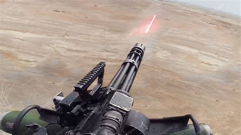 Shooting The Monstrously Powerful Us M134 Minigun From Helicopter Youtube