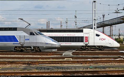 Railpicturesnet Photo Sncf World Speed Record Tgv A 325 And Tgv Pos