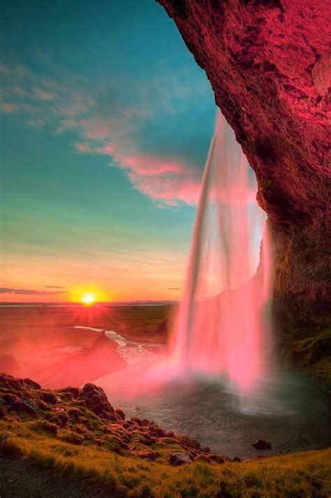 Waterfall Sunset Nature Love Waterfallslove Nature