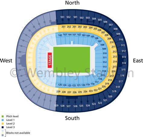 Wembley Stadium Map •