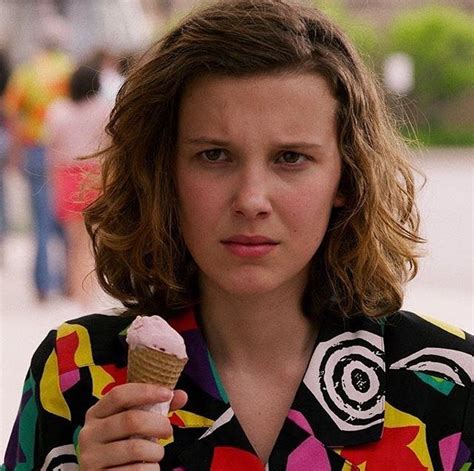 Stranger Things Eleven With Ice Cream Millie Bobby Brown Season 3