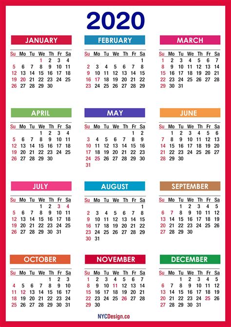With united states federal holidays. Collect Free 2020 Calander Sunday To Saturday | Calendar ...