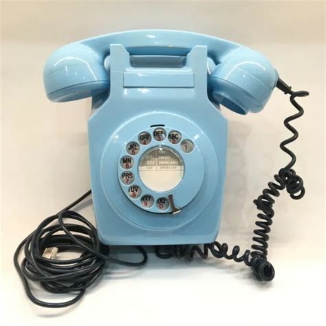 Vintage Rotary Dial Gpo Telephone 711f Wall Mounted 1970s Retro Powder