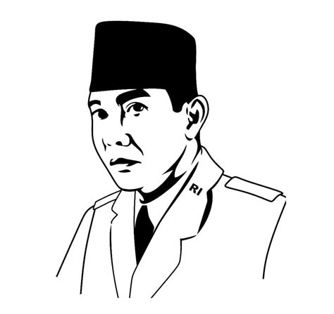 23 Contoh Sketsa Gambar Pahlawan Indonesia Paling Top Blogsketsa Myid