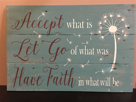 Rustic Pallet Sign Accept What Is Let Go Of What Was Have Faith In