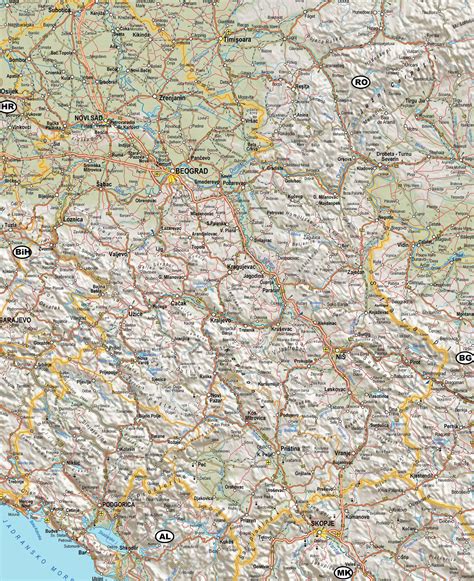 Geografska Mapa Srbije Mobil Pribadi