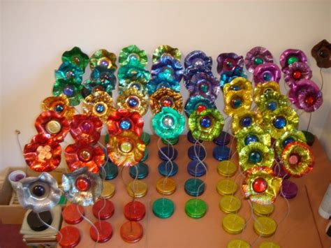 Recycled Cd Flowers Arts And Crafts Pinterest Cd