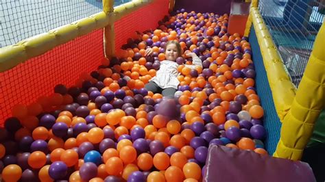 Childrens Indoor Play Area Giant Wavy Slide Ball Pit Tunnels Youtube