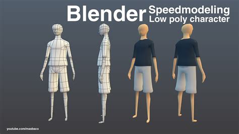 Simple Low Poly Character Design Blender Standard Material Youtube
