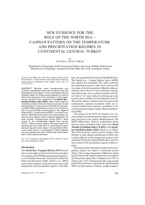 (PDF) New Evidence for The Role of The North Sea - Caspian Pattern on The Temperature and ...