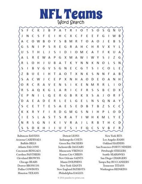34 End To End Football Word Search Puzzles For You Kitty Baby Love