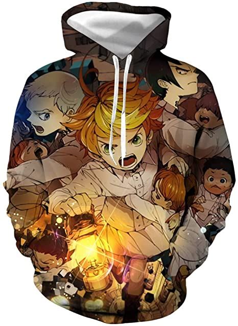3d Anime The Promised Neverland Hombre Unisex Sudaderas Con Capucha