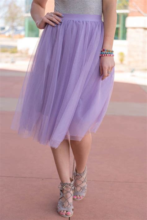 Tulle Midi Skirt Light Lavender Purple Skirt Outfit Tulle Midi Skirt