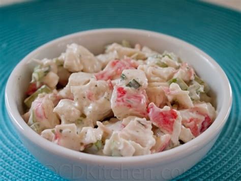 This russian version features rice, corn, eggs, and cucumber. Golden Corral Crab Salad Recipe | CDKitchen.com