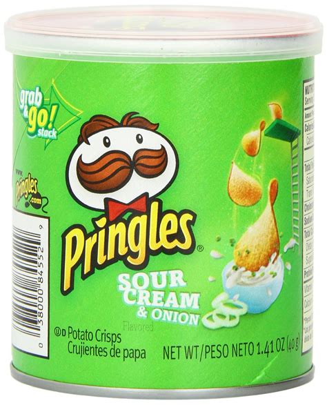 Pringles Sour Cream And Onion Can 141 Oz Ea 36 Total