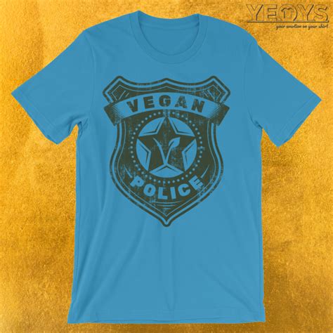 Vegan Police Badge T Shirt