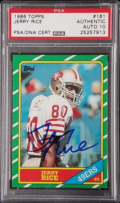 If i included smith's topps traded rookie card then i need to include junior seau's topps traded rookie card, too. Jerry Rice Signed 1986 Topps RC Card #161 PSA Graded Gem Mint 10 Autograph