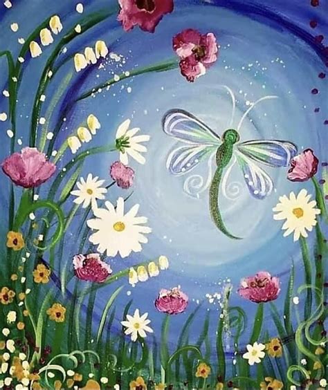 Dragonfly In The Moonlight Masterpiece And Messages Paint Night Leap