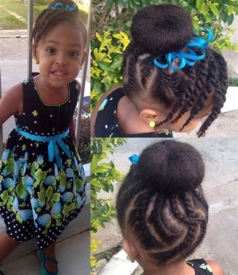 Cornrow Bun Hairstyle With A Twisted Side Bang Buns