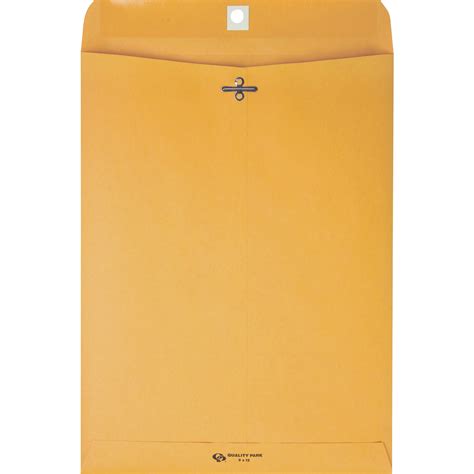 Quality Park 9 X 12 Clasp Envelopes With Deeply Gummed Flaps Office