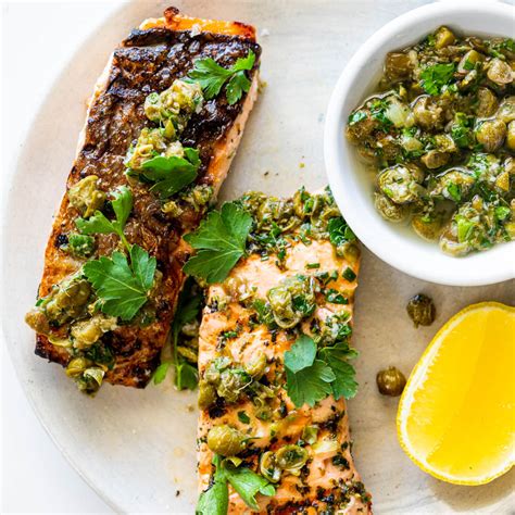 Easy Grilled Salmon With Lemon Caper Sauce Simply Delicious