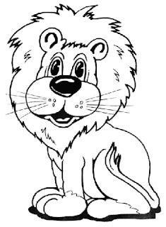 Desenho de leão para colorir Animais para pintar QDB