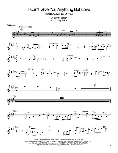 Louis Armstrong I Cant Give You Anything But Love Sheet Music Download Pdf Score 198974