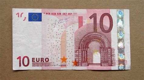 10 Euro Banknote Deset Eura 2002 Face And Reverse Youtube