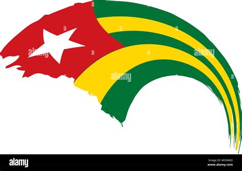 Togo Flag Vector Illustration Stock Vector Image And Art Alamy