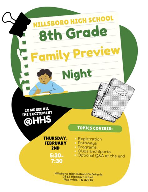 Preview Night For Rising 9th Graders We Are Hillsboro