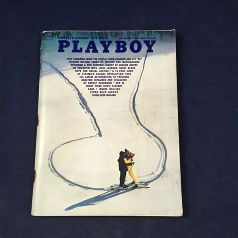 VINTAGE PLAYBOY MAGAZINE November 1969 With Intact Centerfold 5 99