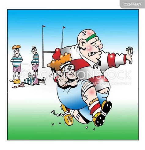Rugby Tackle Cartoons And Comics Funny Pictures From Cartoonstock