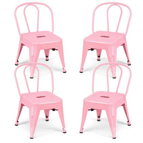 Amazonbasics stackable kids chairs, set of 2. Gymax Set of 4 Stackable Stool Tolix Style Kids Children ...