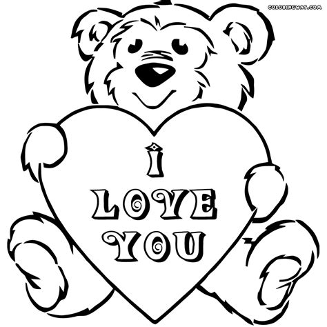 Free Teddy Bear And Heart Coloring Pages Download Free Teddy Bear And