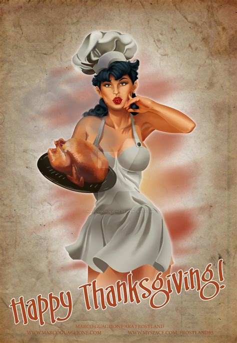 Thanksgiving Pin Up By Marcoguaglione On Deviantart