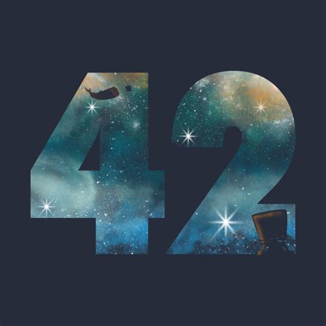 42 Hitchhikers Guide To The Galaxy T Shirt Teepublic
